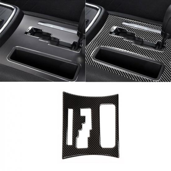 Carbon Fiber Console Gear Shift Panel Decor Trim Cover For Dodge Charger 2011-14