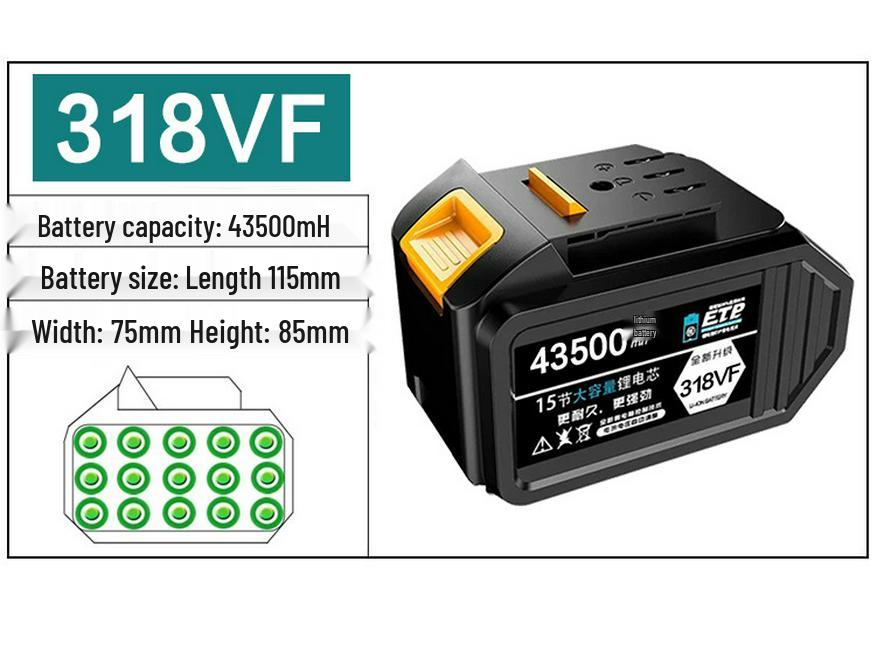 Large Art Lithium Battery for Electric Wrench, Angle Grinder, Hammer, Saw, and Hair Dryer