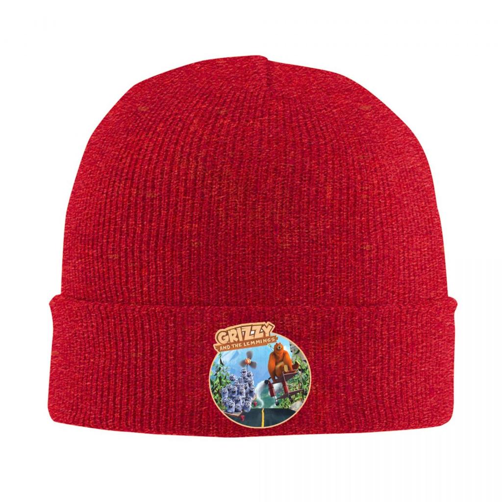 Grizzy And The Lemmings Warm Knitted Cap Winter Knit Bonnet Hat Skullies Beanies Hip Hop Caps for Unisex