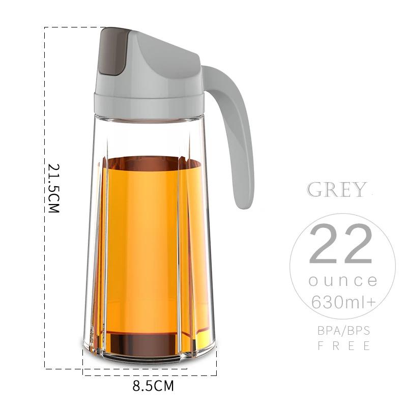300/600/630ML Kitchen Glass Oil Bottle Dispenser Automatic Opening Closing Bottles For Oil And Vinegar Honey Olive Oil Container