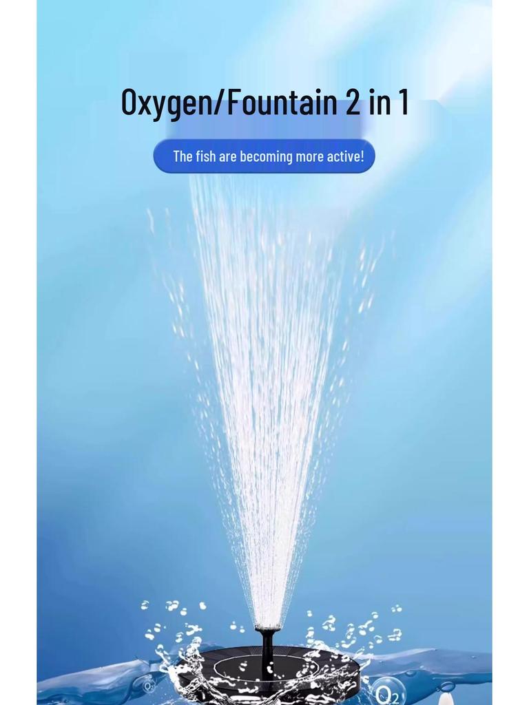 Solarbetriebener Automatischer Springbrunnen-Umwälzer & Belüfter für Innenhöfe, Steingärten, Teiche und kleine Wasserspiele