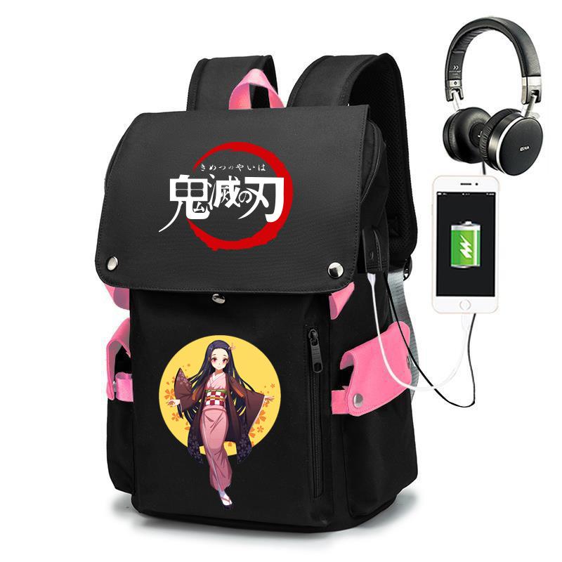 Japan Cartoon Comics Demon Slayer Collaboration Anime Student Large-capacity Printed Backpack 7543