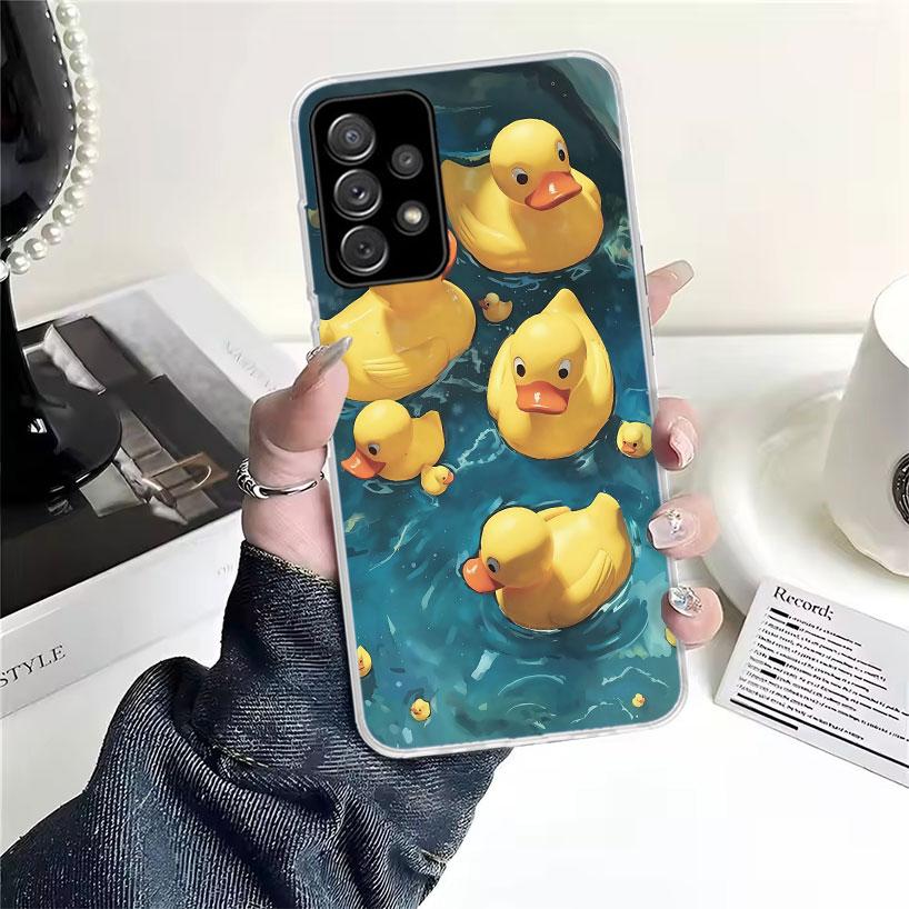 Rubber Ducks Swimming Pool For Samsung Galaxy A52S A42 A32 A22 A12 A02S A51 A50S Phone Case A41 A31 A21S A30S A20S A20E A70 A71