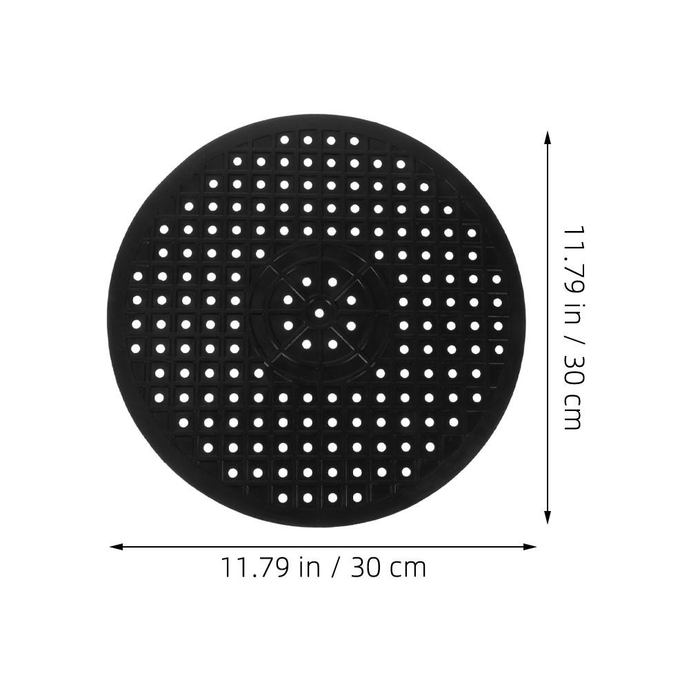 

Round Rubber Kitchen Sink Protector Pad Dish Drying Mat Drain Hole Filter Mat for Glassware Protection Dishwasher Safe Foldable other чёрный