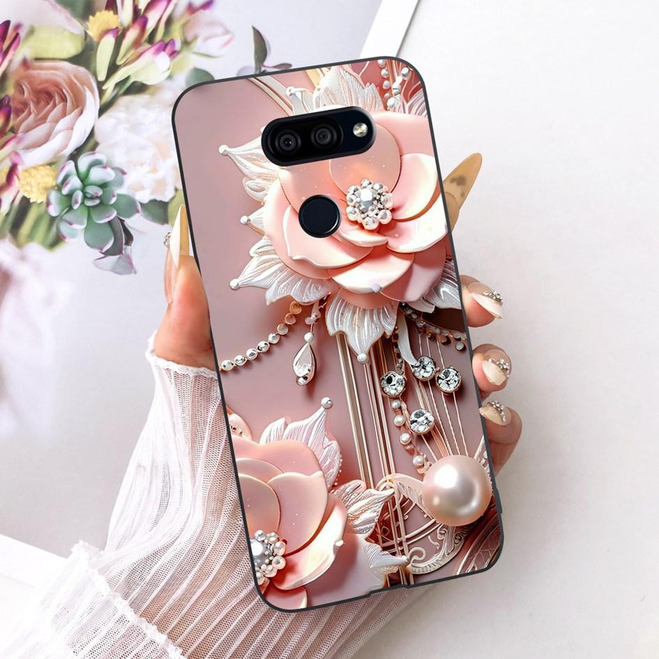 Para LG K40s 2019 Funda Nueva Moda Flor Mariposa Silicona Suave Mate Cubierta Para LG K40s K 40s Funda en LGK40s Paracho Protector