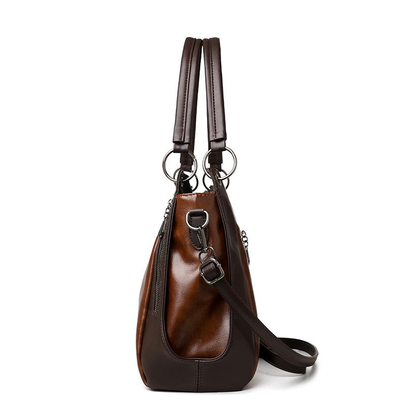 Elegancka torba typu tote z PU dla kobiet – Klasyczna torebka z bocznymi kieszeniami na podwójny zamek i regulowanym paskiem na ramię, Idealna do pracy i na co dzień