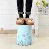 Mini Wastebasket 1.8 Gallons Small Pink Trash Can Room Decor Hollow Flower Shape Plastic Lidless Round Garbage Container Bin for Bathroom, Kitchen,