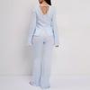 Europe, America, Exquisite Pajama Set, Knitted Long-sleeved Trousers, Two-piece Loungewear