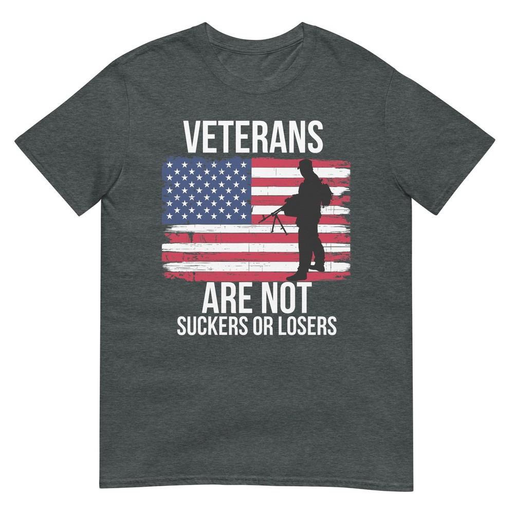 Veterans Are Not Suckers Or Losers Biden 2020 Anti Trump TShirt