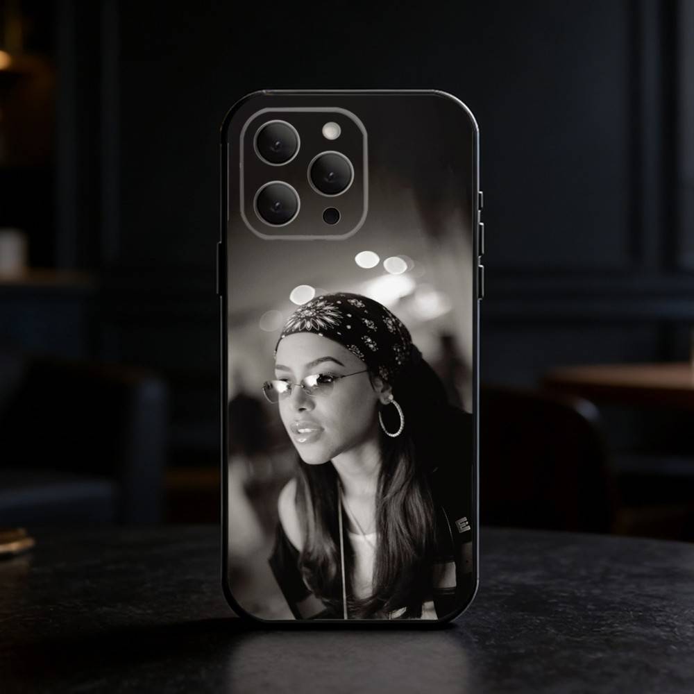 Singer A-AaliyahS hip pop Phone Case Silicone black Soft For IPhone 17,16,15,14,13,12,11,SE,Plus Pro Max