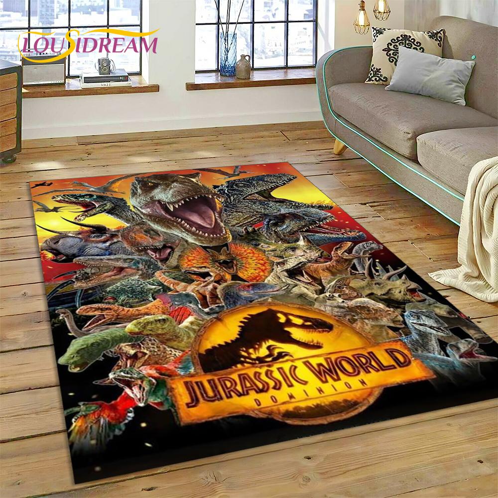Tappeto Tappeto Tappetino Decorativo Antiscivolo per Soggiorno Camera da Letto, Tappetino per Porta, Decorazione per Divano, Tappeto Cartoon 3D Dinosauro Parco Giurassico Dino