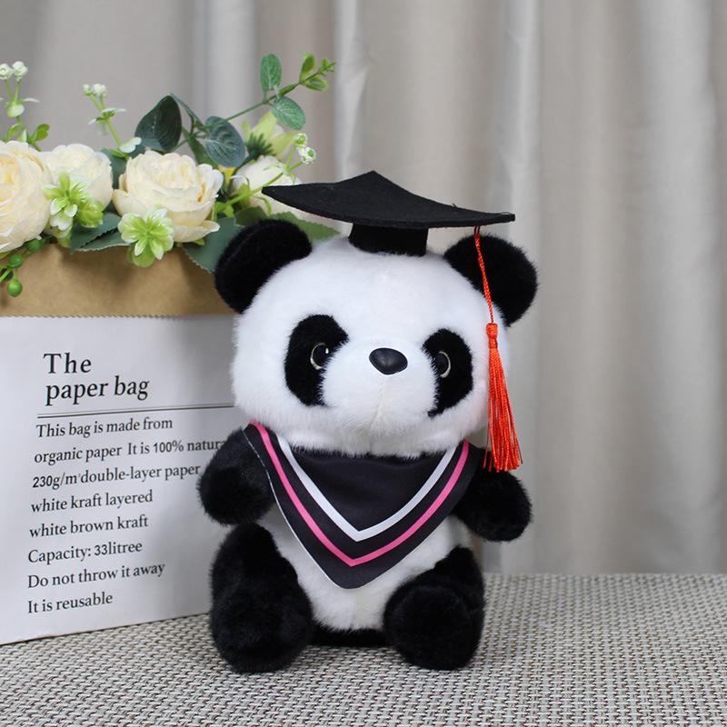 Graduation Panda Doctor Bear Plush Toy - Souvenir Gift