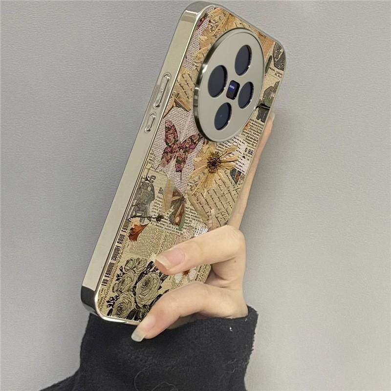 Premium Full Coverage Silicone Phone Case Vivo X200 X100s Pro Minimalist Elegant Design With Butterfly Print vivo X200 Pro Mini
