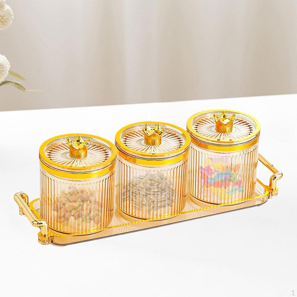 1 Set Snack Compartment Platter Food Storage Organizer Serving Tray Sealed