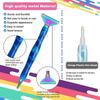 Resin Diamond Painting Pen Kit with 12 Interchangeable Metal Tips, 6 Wax Blocks, and Clear Storage Case for 5D Diamond Painting Art Crafts Supplies