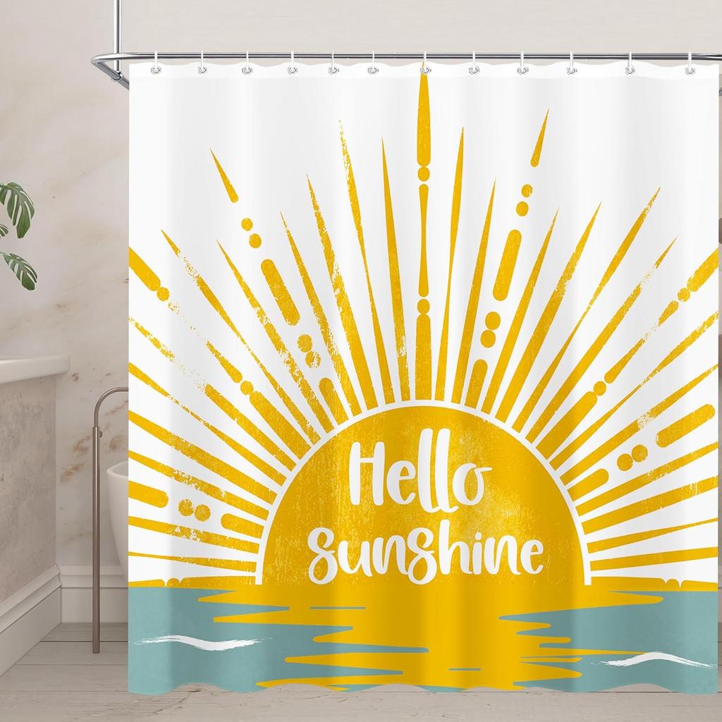 Spa Modern Shower Curtain Black White Blue Abstract Shower Curtain Set for Bathroom Tree Stone Men Waterproof Bathtub Curtain
