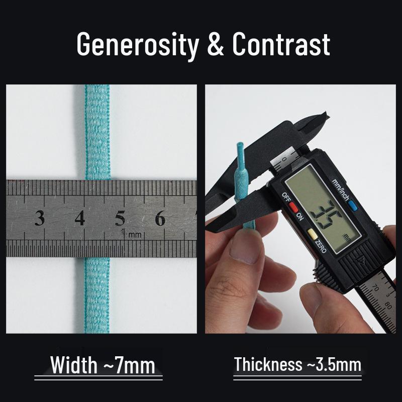 Lin Feng Flat Oval Shoelaces for Kyrie 7, Dunk Sneakers, Board, and Basketball Shoes - Unisex