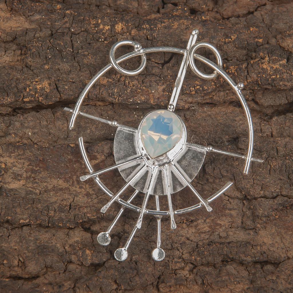 Milky Opal 925 Solid Sterling Silver Pendant, Handmade Gemstone Pendant Jewelry, Gifts For Wife Brand New Pendant