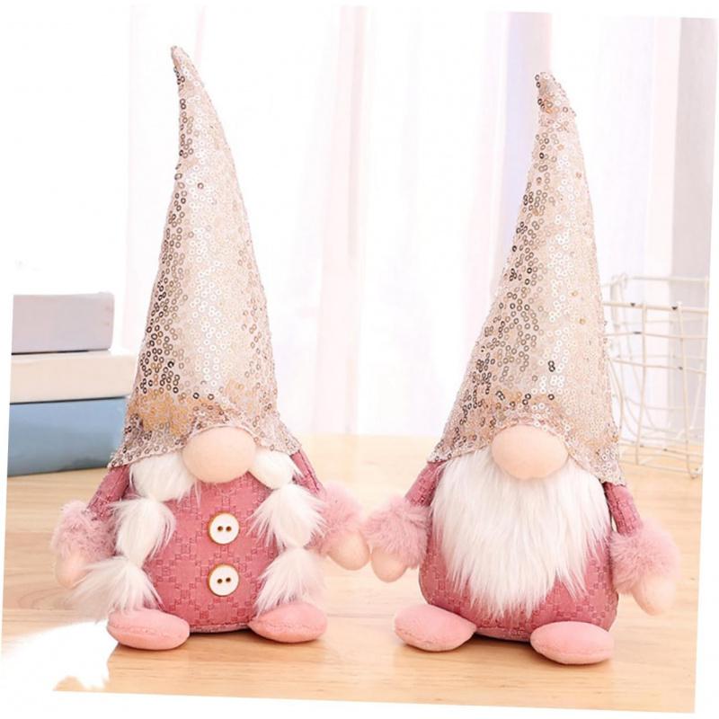 Christmas Sequin Gnome Plush Decorative Gnome Ornament for Home Unique Xmas Decor Adorable Holiday for Festive Atmosphere