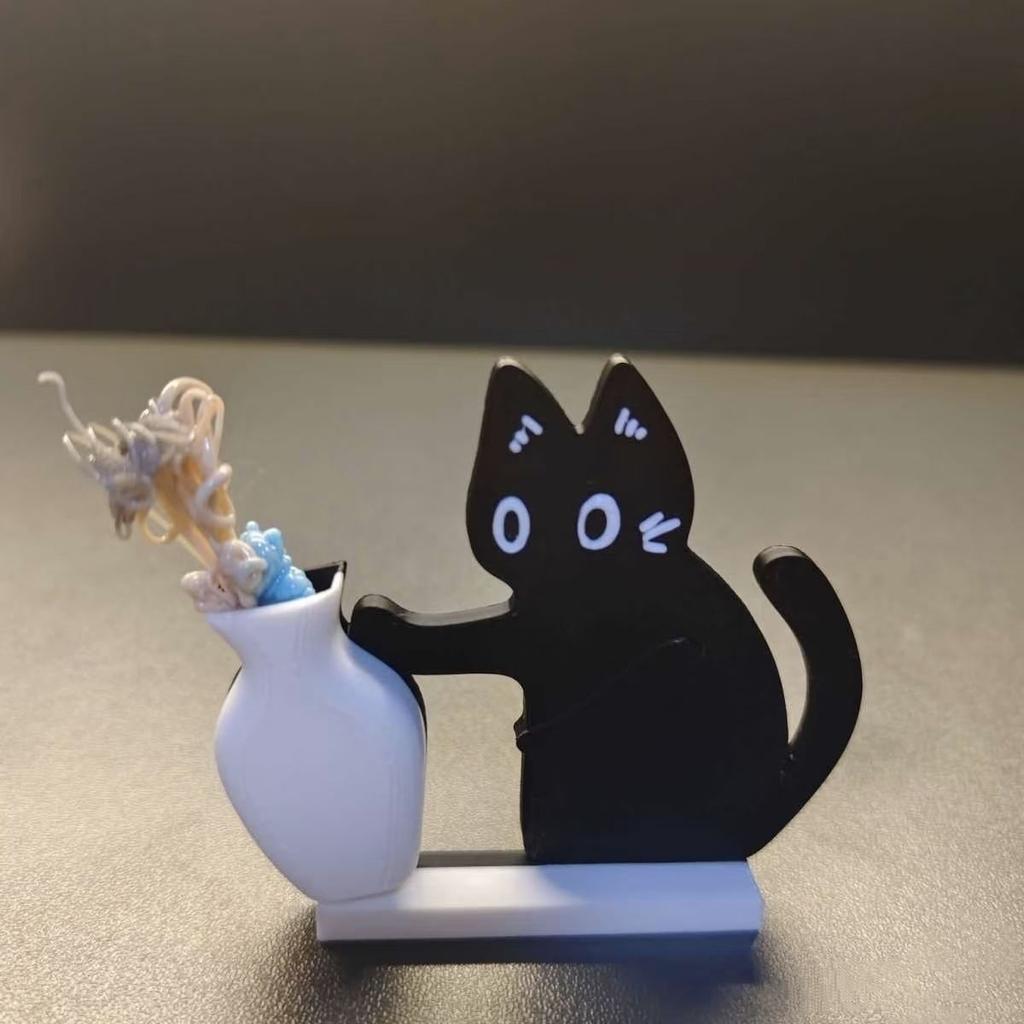 Black Cat Fridge Magnet Kawaii Cat Whisker Storage Refrigerator Magnets Collection Memorial Box Household Workspace Decoration For Cat Lovers