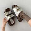 Internet celebrity explosion high sense non-slip word thick-soled slippers women's summer wear 2025 new height-increasing Birkencool slippers