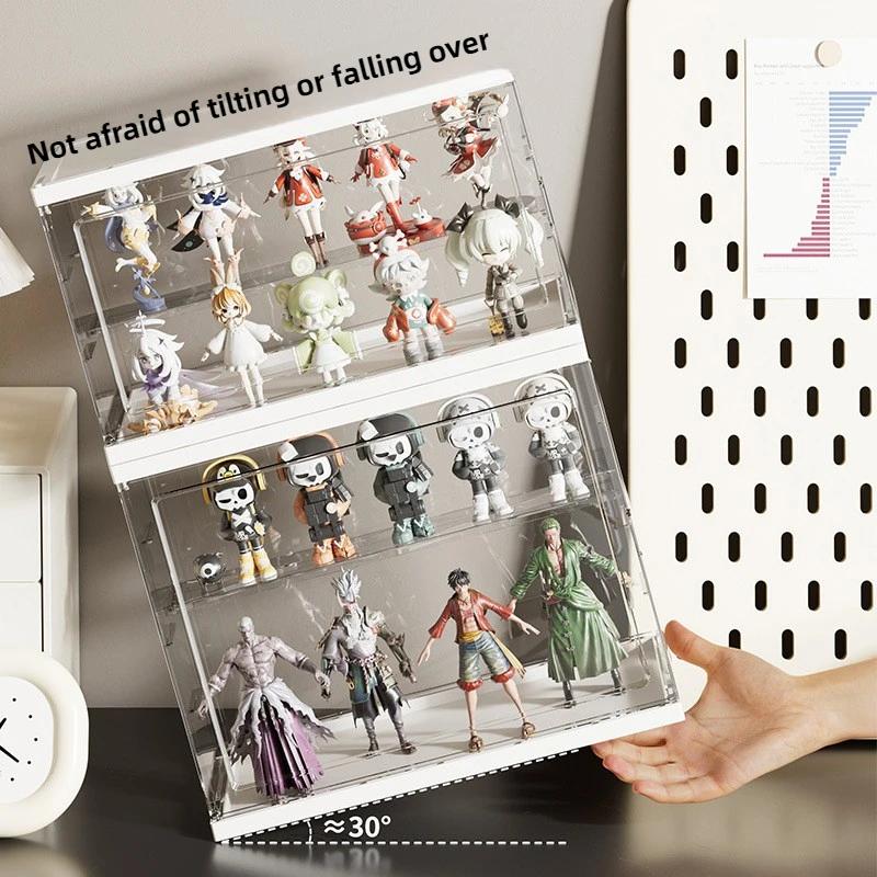 Kreatives Acryl-Display-Schrank für Blind Box Aufbewahrung - Premium Transparente Vitrine mit 360° Sichtbarkeit Mehrzweck-Organizer