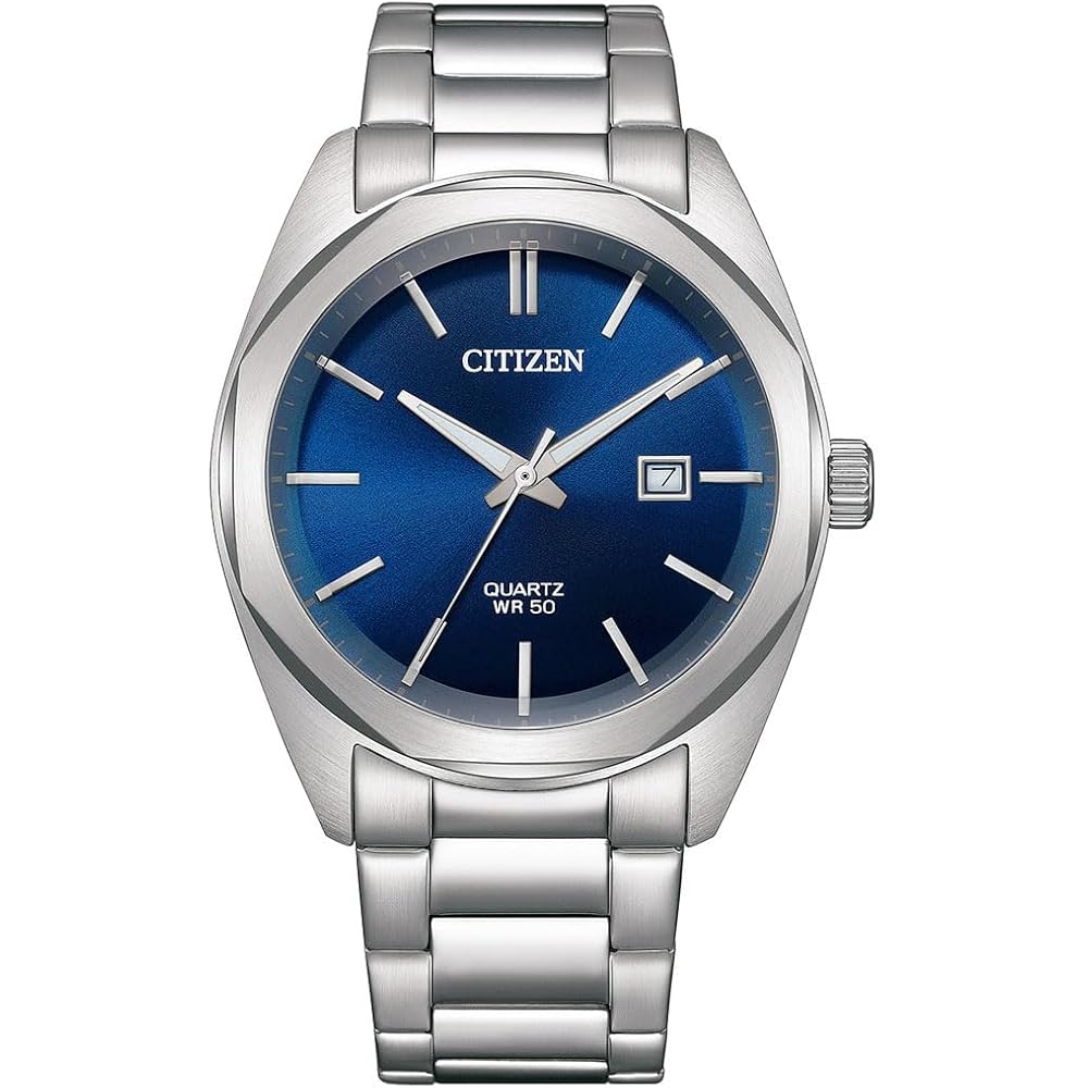 Citizen BI5110-54L Analog Quartz Watch Stainless Steel Blue Dial Men s