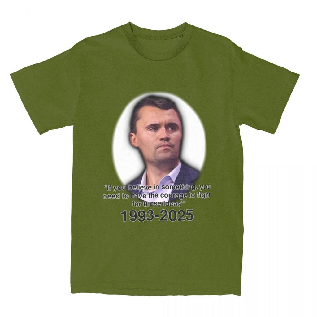 Justice For Charlie Kirk T Shirts Cotton Vintage T-Shirt Round Neck Legends Never Die Tee Shirt Short Sleeve Clothing Plus Size