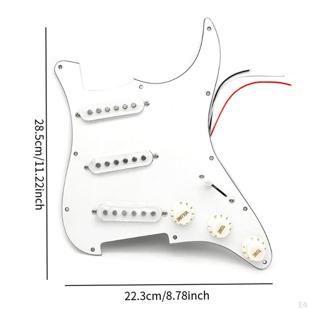 DIY Electric Guitar 11 Hole Scratchplate Portable Multifunction Sss Pickguard Tuning Pegs for