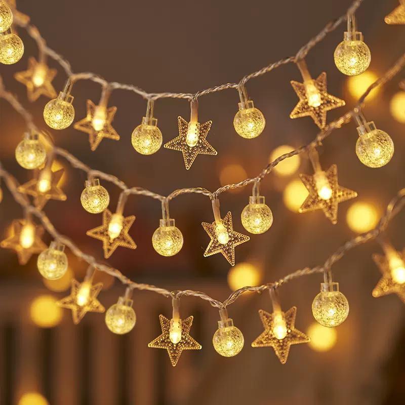 LED Star Fairy String Lights for Room, Dorm, and Outdoor Decoration