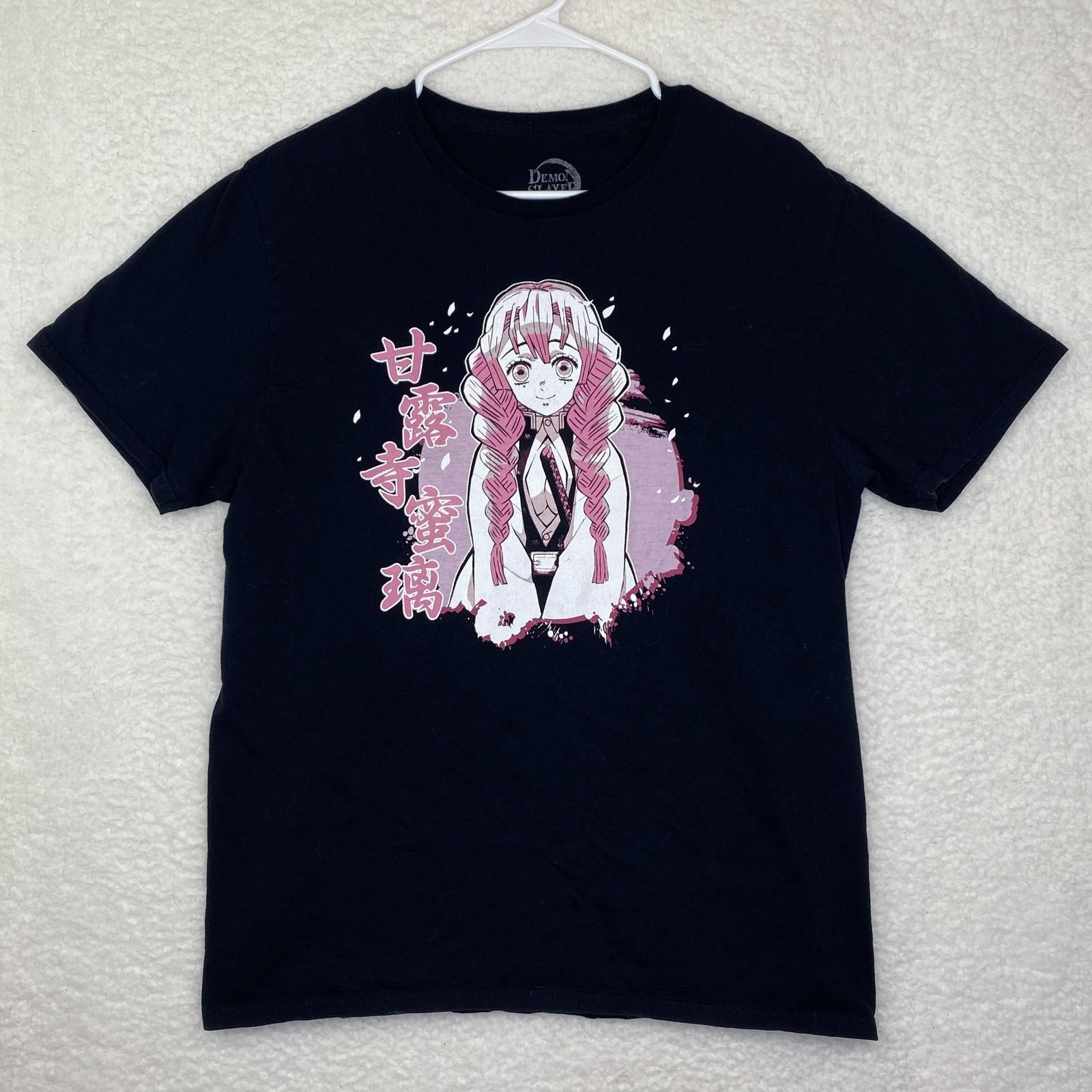 Demon Slayer Shirt Mens L Black Mitsuri Kanroji Graphic Cotton Crew Neck Unisex T-Shirt XL