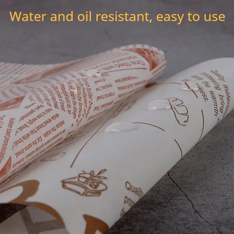 50ks Internetové červené kuchyňské pečicí nástroje Hovno Když dortová krabice Podložka Hamburgerový dort Proti olejový papír Pečicí sací papír 18X18cm Příslušenství