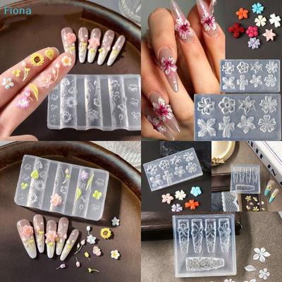 3D Flower Silicone Nail Art Molds,Reusable Petal Silicone Nail Mold DIY Nail Art Decoration Nail Making Tools
