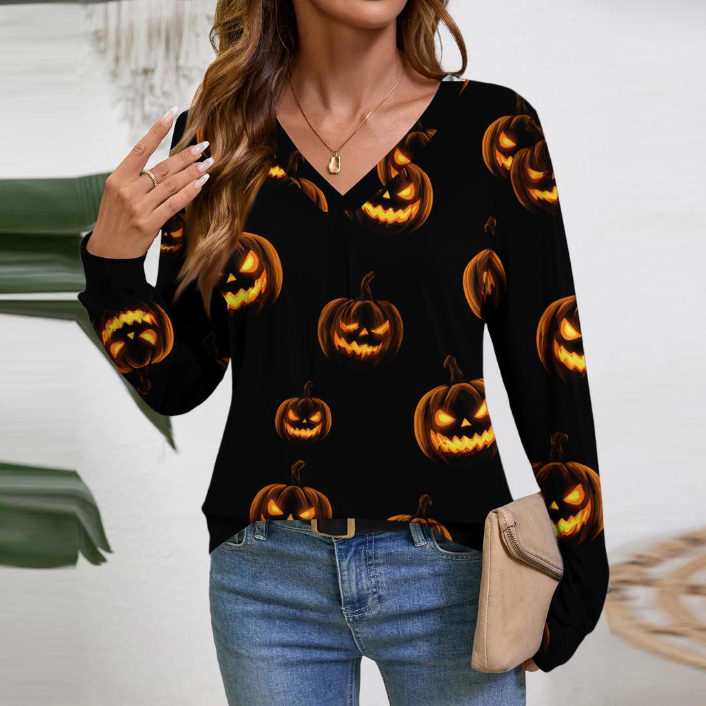 Women Long Sleeve Tops Dressy Casual V Neck Tshirts Basics Tee Vacation Fall Fashion Clothes