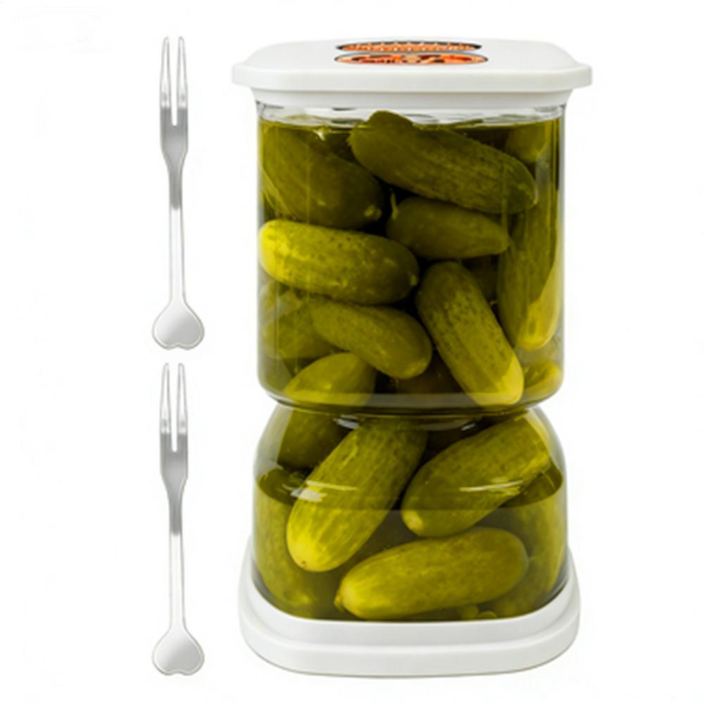 Food Container Square Clear Food Organizer With Lid Airtight Jars For Pickle For Grounds Cereal Sugar Tea Dried Goods Nuts Flour