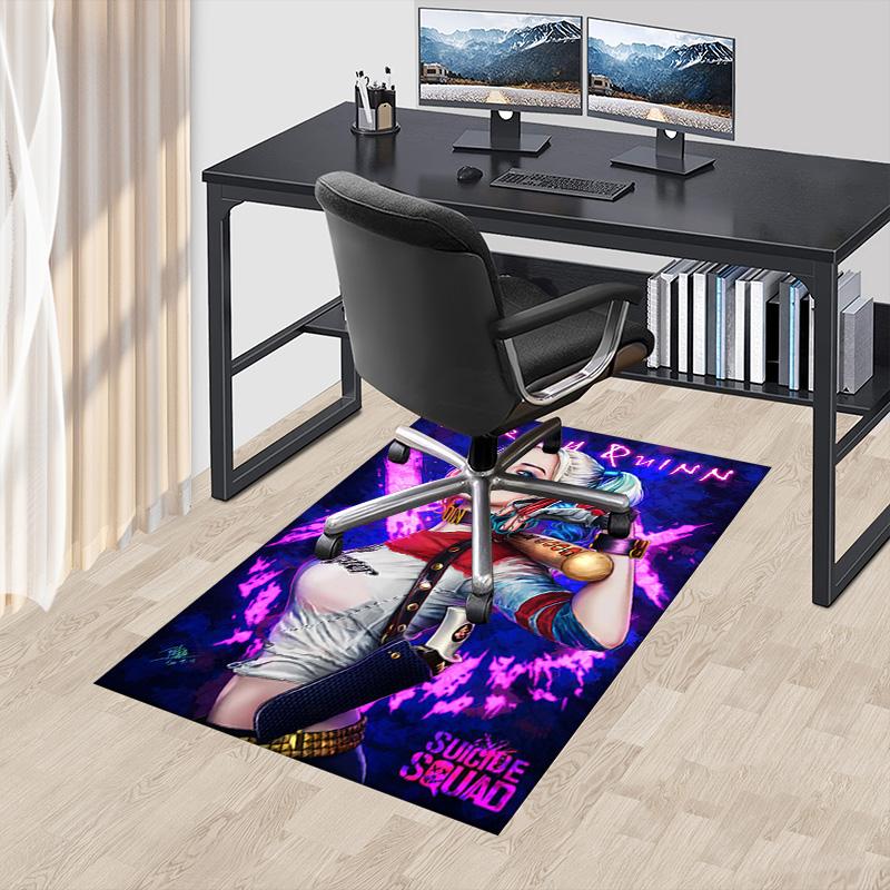 1pc Harley Quinn Chaos Color Carpet for Playroom Bedroom Living Room Sofa Home Decor,kids Game Area Rug Non-slip Floor Mat Y826166