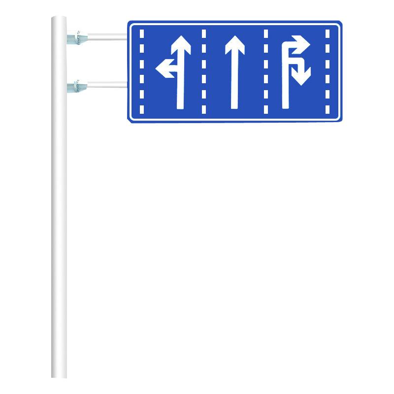Cantilever Traffic Direction Sign with Reflective Aluminum and Hot-Dip Galvanized Pole