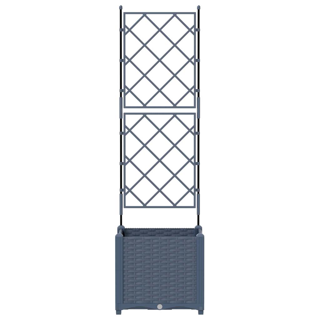 Garden Planter Grey 40 x 40 x 143 cm PP