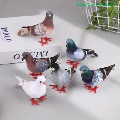 Grey Pigeon Birds Simulation Artificial Dove Model Home Decoration Imitation Animal Party Wedding Supply Photography Props