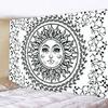 VIKAMA Dark Starry Sky Moon Tapestry Dreamlike Star And Moon Element Tapestry Bedroom Headboard InstagramStyle Decor Tapestry