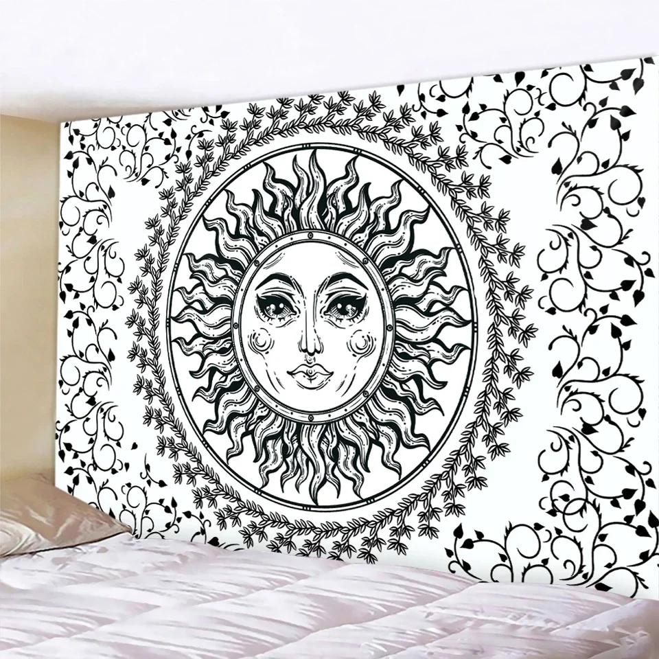 VIKAMA Dark Starry Sky Moon Tapestry Dreamlike Star And Moon Element Tapestry Bedroom Headboard InstagramStyle Decor Tapestry