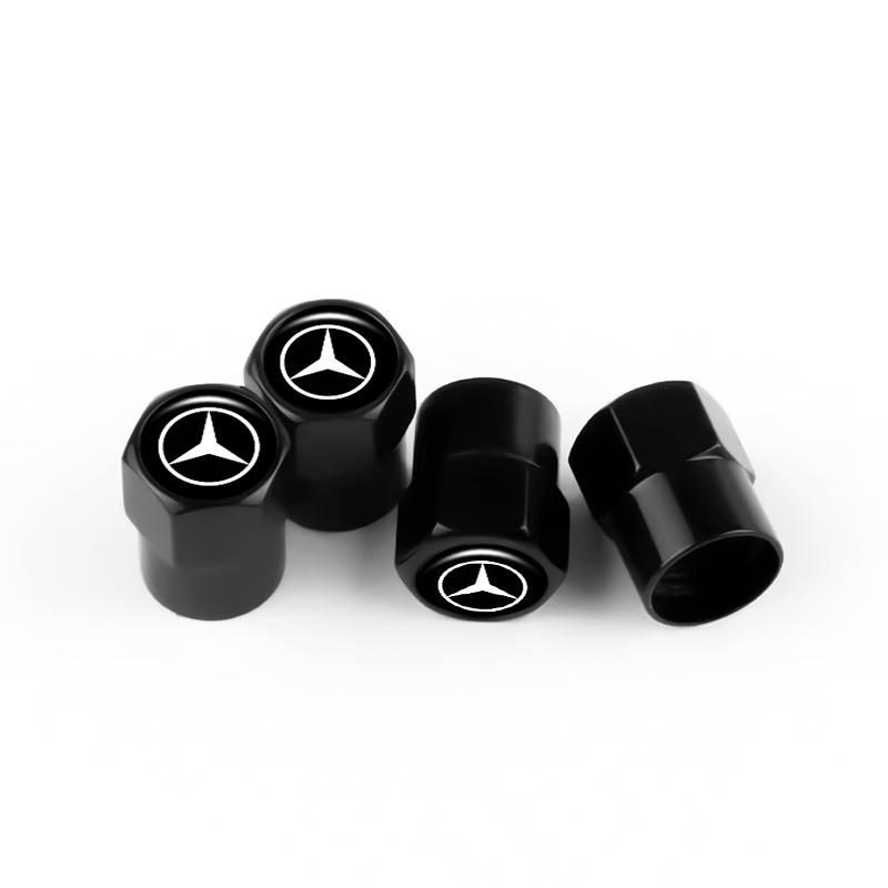 4Pcs Car Wheel Tire Valve Caps Covers Accessories for Mercedes Benz Amg Glc Glb Gle Cla Clk W206 W204 W205 W212 W213 Accessories