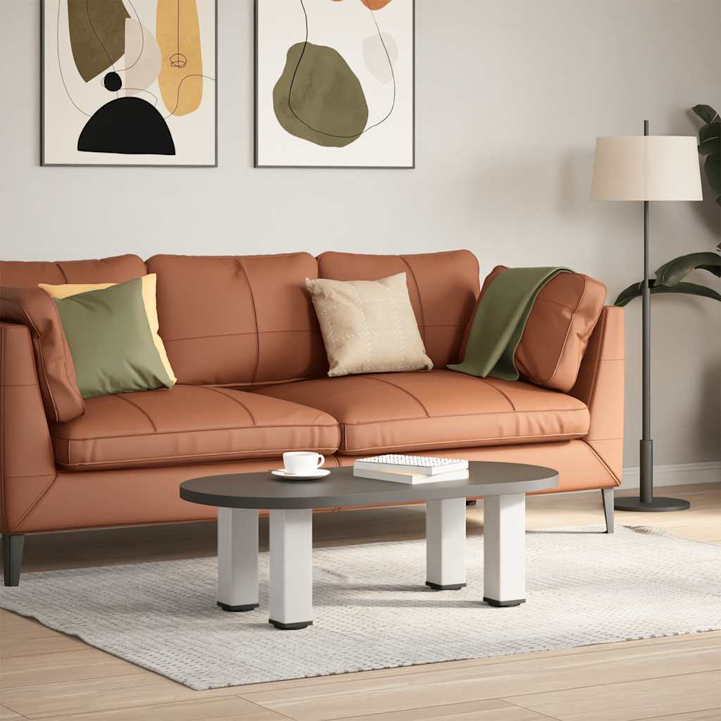 Vidaxl Nogi Do Stolika Kawowego, 4 Szt., Biale, 42-44 Cm, Stal