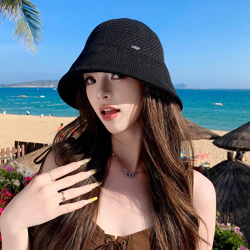 Temperament Beach Hat Summer Visor Bucket Hat For Women Girls Fisherman Hat Sun Hats Outdoor Travel Sunscreen Hats Gifts