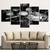 Canvas Wall Art Modular Pictures HD Prints 5 Pieces Music Instrument Paintings Black White Drums Posters Living Room Home Decor