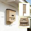 Bat Boxes, Pack of 3 Wooden Bat Houses for Outdoor, Garden, Farm, Easy to Hang, 23 x 9.5 x 36.5 cm, Natural