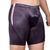 Mens Sheer Bermuda Shorts Bulge Pouch Contrast Trim Stretchy Fitness Nightwear Loungewear