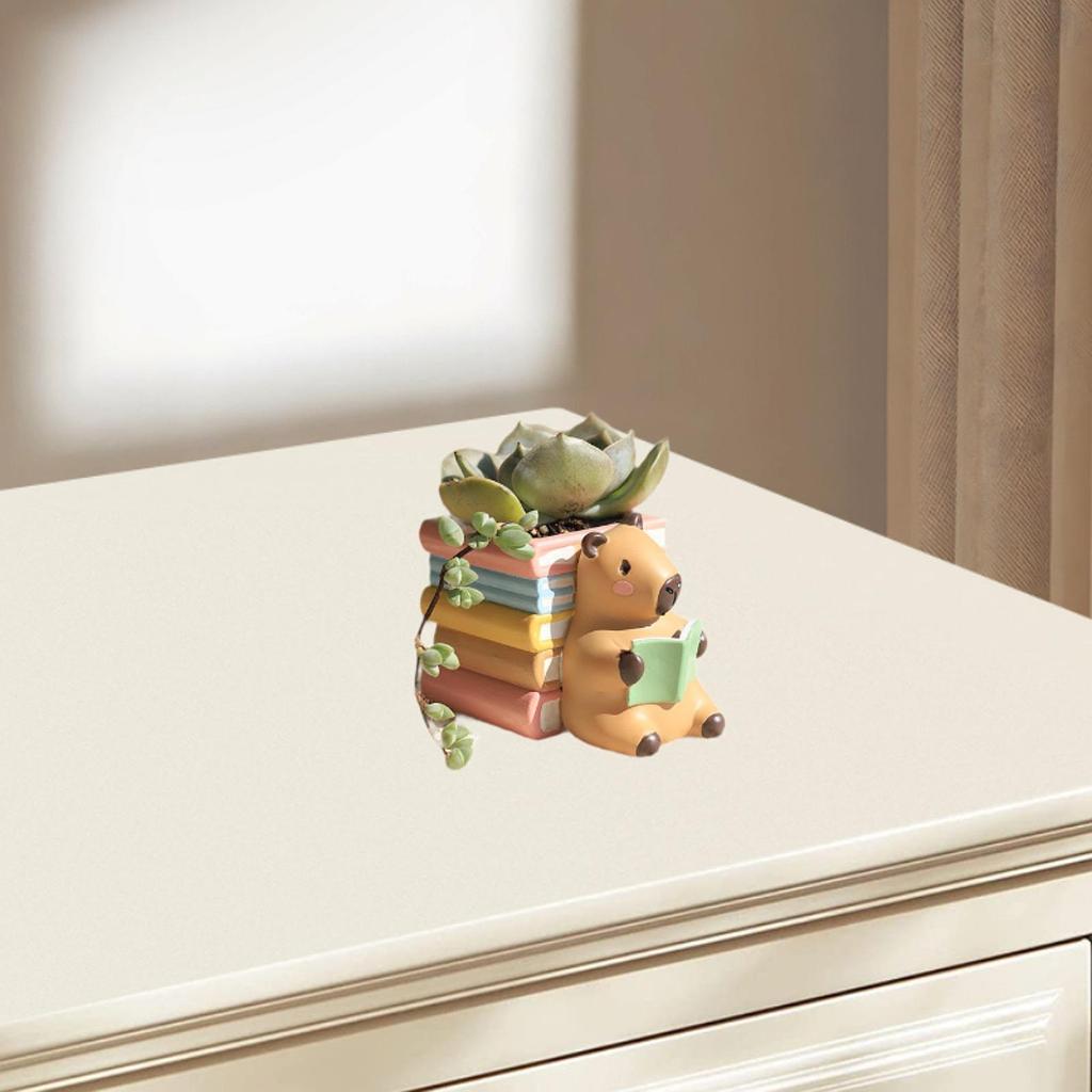 Small Capybara Flower Pot Flower Storage Container for Indoor Bedroom Home