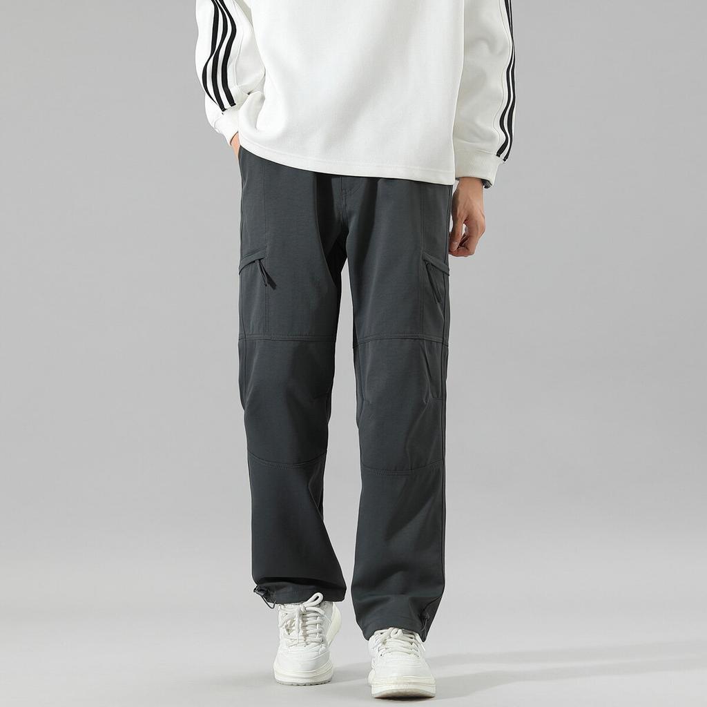 Autumn and Winter Medium and Thick Charging Pants Men's American Loose Tooling Casual Trousers