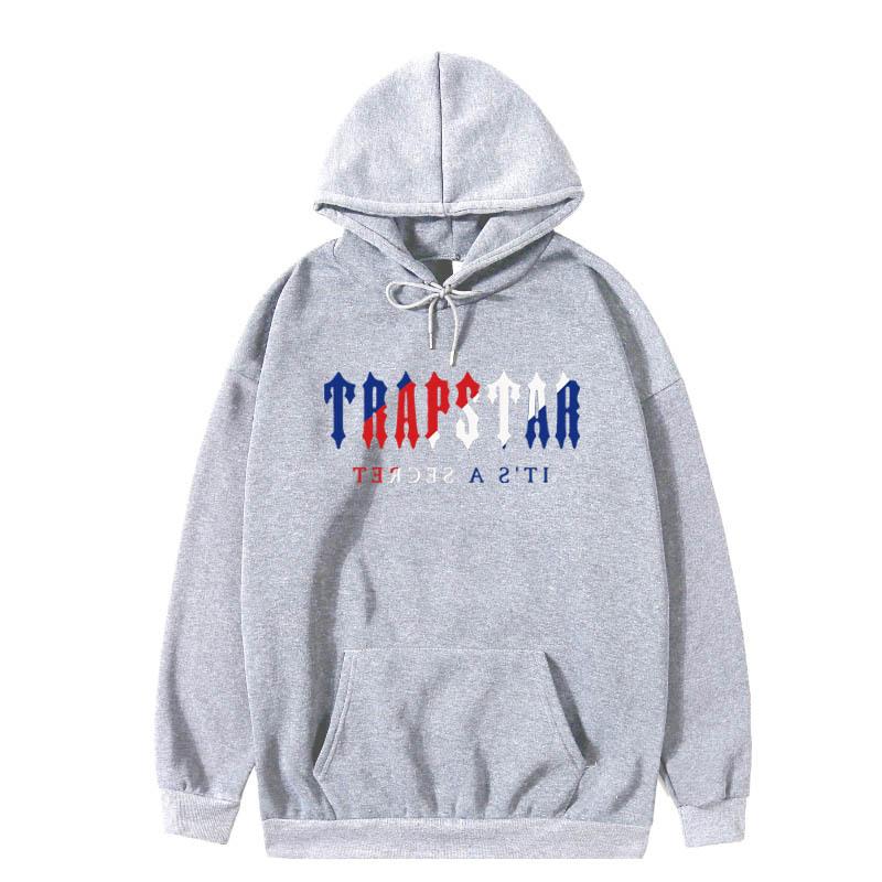 Cross-border Trapstar Alphabet Casual Street Youth Cotton Red and Black Printed Fleece Sweatshirt Sweatpants